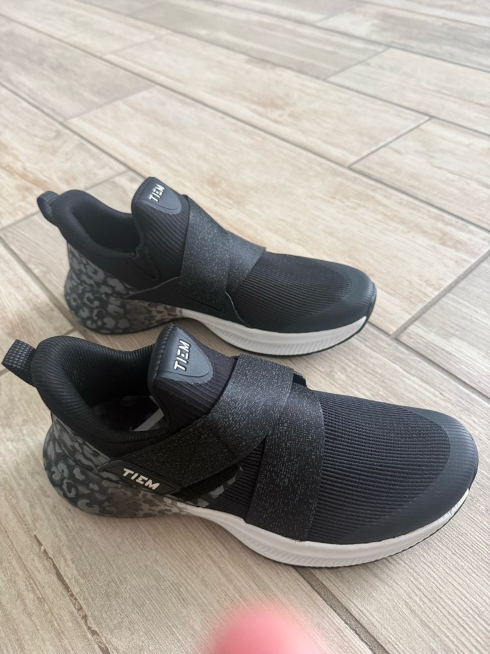 TIEM Black Slip-On Athletic Sneakers